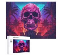 500 PCS Jigsaw Puzzles for Teenagerss Jigsaw Skull Cityscape Urban Fantasy Artwork Jigsaw Hands-on Game Improve Memory for Birthday, Chrismas 500 PCS