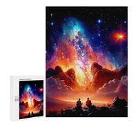 500 PCS Jigsaw Puzzles for Teenagerss Jigsaw Stargazers in A Cosmic Landscape Adult Jigsaw Brain Teaser Game Hand Speed Race Stress Reduction Gifts 500 PCS