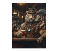 500 PCS Jigsaw Puzzles for Teenagerss Jigsaw Steampunk Craft Beer Tiger Jigsaw Fun Games Wall Decoration Unique Birthday And Gifts 500 PCS