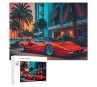 500 PCS Jigsaw Puzzles for Teenagerss Jigsaw Sunset Luxury Miami Beach Dreamscape Jigsaw Hands-on Game Improve Memory for Birthday, Chrismas 500 PCS
