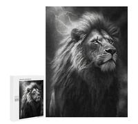 500 PCS Jigsaw Puzzles for Teenagerss Jigsaw Thundering Majesty Lion's Roar Adult Jigsaw Brain Teaser Game Hand Speed Race Stress Reduction Gifts 500 PCS