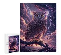 500 PCS Jigsaw Puzzles for Teenagerss Jigsaw Thunderstorm Owl Perch Jigsaws for Adults Family Games For Family Fun Deal As Gifts for The Whole Family 500 PCS