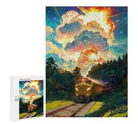 500 PCS Jigsaw Puzzles for Teenagerss Jigsaw Train Journey Through Fantasy Land -1 Puzzle for Adults Relax Games Improve Memory for Birthday, Chrismas 500 PCS
