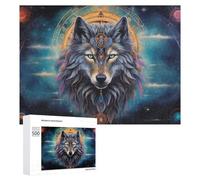 500 PCS Jigsaw Puzzles for Teenagerss Jigsaw Wolf Spirit Mystical Artwork Jigsaw Hands-on Game Improve Memory for Birthday, Chrismas 500 PCS