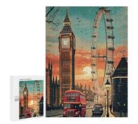 500 PCS Jigsaw Puzzles for Teenagerss London Cityscape Big Ben Eye Puzzle for Adults Relaxing Games Improve Memory Fun Activities at Home 500 PCS