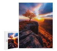500 PCS Jigsaw Puzzles for Teenagerss Lone Tree Sunset Jigsaws for Adults Hands-on Game Presents for Women Help The Brain Exercise 500 PCS
