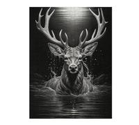 500 PCS Jigsaw Puzzles for Teenagerss Majestic Deer in Moonlight Teenagers Puzzles Brain Teaser Game Birthday Present Fun Activities at Home 500 PCS