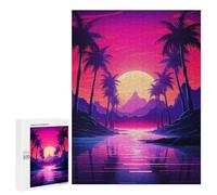 500 PCS Jigsaw Puzzles for Teenagerss Neon Beachfront Symphony Jigsaw for Adults Hands-on Game Difficult Hard Unique Birthday And Gifts 500 PCS