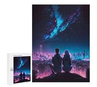 500 PCS Jigsaw Puzzles for Teenagerss Night City Skyline Jigsaw for Adults Hands-on Game Difficult Hard Unique Birthday And Gifts 500 PCS