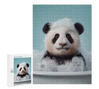 500 PCS Jigsaw Puzzles for Teenagerss Panda Cub in A Bubble Bath Puzzle for Adults Relaxing Games Improve Memory Fun Activities at Home 500 PCS