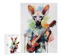500 PCS Jigsaw Puzzles for Teenagerss Peterbald Cat Puzzles for Adults Brain Teaser Game Analysis And Logic Christmas Birthday Gifts 500 PCS