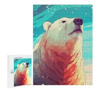 500 PCS Jigsaw Puzzles for Teenagerss Polar Bear Animals Jigsaw for Adults Hands-on Game Difficult Hard Unique Birthday And Gifts 500 PCS