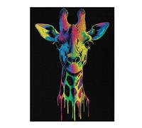 500 PCS Jigsaw Puzzles for Teenagerss Pop Art Rainbow Giraffe Teenagers Puzzles Brain Teaser Game Birthday Present Fun Activities at Home 500 PCS