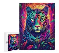 500 PCS Jigsaw Puzzles for Teenagerss Rainbow Leopard in The Jungle Puzzle for Adults Relaxing Games Improve Memory Fun Activities at Home 500 PCS