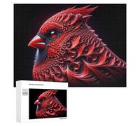 500 PCS Jigsaw Puzzles for Teenagerss Red Cardinal Bird Artwork Jigsaw Puzzle Toy Wall Decor Difficult Hard Unique Birthday And Xmas Gifts 500 PCS