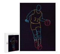 500 PCS Jigsaw Puzzles for Teenagerss Retro Basketball Player Jigsaw for Adults Hands-on Game Difficult Hard Unique Birthday And Gifts 500 PCS