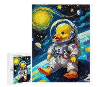 500 PCS Jigsaw Puzzles for Teenagerss Rubber Duck Astronaut 2 Adult Jigsaw Toy Wall Decor Precision Cutting Unique Birthday And Gifts 500 PCS