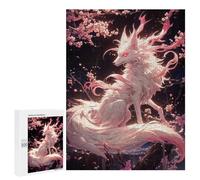 500 PCS Jigsaw Puzzles for Teenagerss Sakura Kitsune Fox Adult Jigsaw Toy Wall Decor Precision Cutting Unique Birthday And Gifts 500 PCS