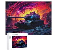 500 PCS Jigsaw Puzzles for Teenagerss Sci-Fi Tank Battle Scene Puzzles for Adults DIY Toys Difficult Challenge Stress Reduction Gifts 500 PCS