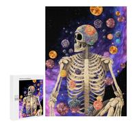 500 PCS Jigsaw Puzzles for Teenagerss Skeleton in Space Adult Jigsaw Puzzle Anti-Stress Toys Wall Decoration Fun at Home Activities, 500 PCS