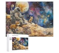 500 PCS Jigsaw Puzzles for Teenagerss Space Adventure with Aliens Jigsaws for Adults Hands-on Game Presents for Women Help The Brain Exercise 500 PCS