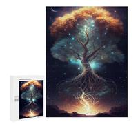 500 PCS Jigsaw Puzzles for Teenagerss Space Tree Of Life Puzzles for Adults Brain Teaser Game Analysis And Logic Christmas Birthday Gifts 500 PCS