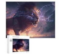 500 PCS Jigsaw Puzzles for Teenagerss Thundering Lion Storm -1 Puzzles for Adults DIY Toys Difficult Challenge Stress Reduction Gifts 500 PCS