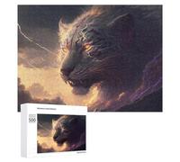 500 PCS Jigsaw Puzzles for Teenagerss Thundering Tiger Storm -2 Jigsaws for Adults Hands-on Game Presents for Women Help The Brain Exercise 500 PCS