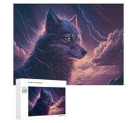 500 PCS Jigsaw Puzzles for Teenagerss Thundering Wolf Spirit -5 Adult Puzzles Hands-on Game Hand Speed Race Fun at Home Activities, 500 PCS