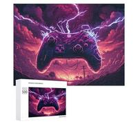 500 PCS Jigsaw Puzzles for Teenagerss Thunderstorm Gaming Controller Artwork Puzzles for Adults DIY Toys Difficult Challenge Stress Reduction Gifts 500 PCS