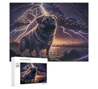 500 PCS Jigsaw Puzzles for Teenagerss Thunderstorm Pug Adventure -10 Puzzles for Adults DIY Toys Difficult Challenge Stress Reduction Gifts 500 PCS
