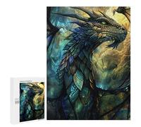 500 PCS Jigsaw Puzzles for Teenagerss Verdant Guardian Dragon Puzzles for Adults Brain Teaser Game Analysis And Logic Christmas Birthday Gifts 500 PCS