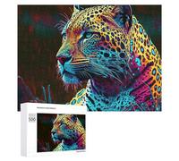 500 PCS Jigsaw Puzzles for Teenagerss Vibrant Leopard Portrait Jigsaw Puzzle Toy Wall Decor Difficult Hard Unique Birthday And Xmas Gifts 500 PCS