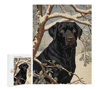 500 PCS Jigsaw Puzzles for Teenagerss Vintage Black Labrador Jigsaw for Adults Hands-on Game Difficult Hard Unique Birthday And Gifts 500 PCS