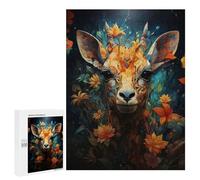 500 PCS Jigsaw Puzzles for Teenagerss Whimsical Deer Portrait Jigsaws for Adults Relax Games Wall Decoration Help The Brain Exercise 500 PCS
