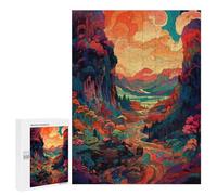 500 PCS Jigsaw Puzzles for Teenagerss Whimsical Forest Sunset -1 Jigsaws for Adults Relax Games Wall Decoration Help The Brain Exercise 500 PCS