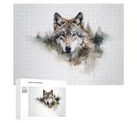 500 PCS Jigsaw Puzzles for Teenagerss Wild Wolf Spirit Art Print Jigsaw Puzzle Toy Wall Decor Difficult Hard Unique Birthday And Xmas Gifts 500 PCS