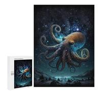 500 PCS Jigsaw Puzzles Galactic Octopus Majesty Jigsaw for Teenagerss Precision Cutting Fun Activities at Home Challenging Game And Family Play 500 PCS