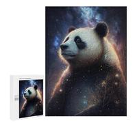 500 PCS Jigsaw Puzzles Galactic Panda Art Print-4 Jigsaw Puzzles for Teenagerss But Fun And Humorous Every Piece Is Unique - Learning Educational Toys 500 PCS