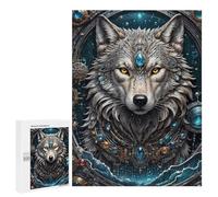 500 PCS Jigsaw Puzzles Galactic Shaman Wolf Jigsaw Puzzles for Teenagerss But Fun And Humorous Every Piece Is Unique - Learning Educational Toys 500 PCS