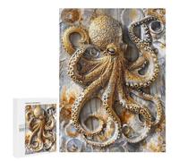 500 PCS Jigsaw Puzzles- Golden Octopus Elegance Jigsaw for Adults Relaxing Games Staycation Kill Time Deal As Gifts for The Whole Family 500 PCS