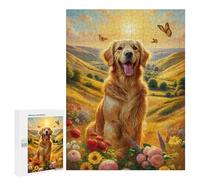 500 PCS Jigsaw Puzzles Golden Retriever in Sunflower Field Jigsaw Puzzles for Teenagerss But Fun And Humorous Every Piece Is Unique - Learning Educational Toys 500 PCS