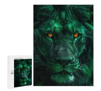 500 PCS Jigsaw Puzzles- Green Lion King Image Jigsaw for Adults Relaxing Games Staycation Kill Time Deal As Gifts for The Whole Family 500 PCS