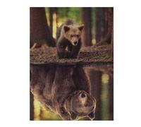 500 PCS Jigsaw Puzzles- Grizzly Bear Mindset Teenagers Puzzles Relaxing Games Improve Memory Deal As Gifts for The Whole Family 500 PCS