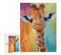 500 PCS Jigsaw Puzzles Happy Giraffe Art Print Puzzles for Teenagers Enhance Memory Difficult And Challenge Brainteaser Family Games 500 PCS