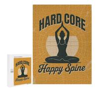 500 PCS Jigsaw Puzzles Hard Core Happy Spine Yoga Poster Jigsaw Puzzles for Teenagerss But Fun And Humorous Every Piece Is Unique - Learning Educational Toys 500 PCS
