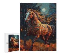 500 PCS Jigsaw Puzzles Horse Abstract Jigsaw for Teenagerss Precision Cutting Fun Activities at Home Challenging Game And Family Play 500 PCS