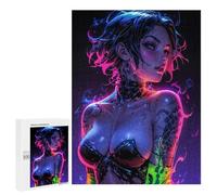 500 PCS Jigsaw Puzzles Hot Goth Manga Girl Jigsaw for Teenagerss Precision Cutting Fun Activities at Home Challenging Game And Family Play 500 PCS