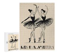 500 PCS Jigsaw Puzzles Les Danseurs Two Ballerinas in Black Jigsaw Puzzles for Teenagerss But Fun And Humorous Every Piece Is Unique - Learning Educational Toys 500 PCS
