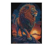 500 PCS Jigsaw Puzzles- Lion Art Series Style 1 Jigsaws for Adults Brain Teaser Game Precision Cutting Deal As Gifts for The Whole Family 500 PCS